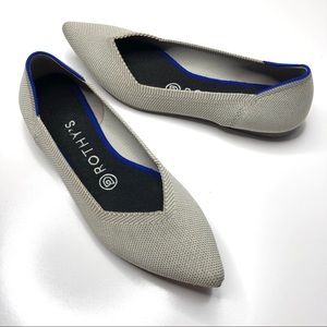 RETIRED Rothy’s Flax Birdseye The Point Flat Shoes